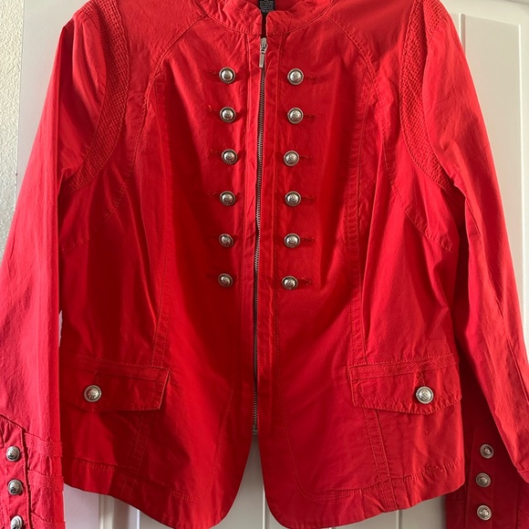 INC International Concepts Red Utility Jacket - Picture 1 of 1